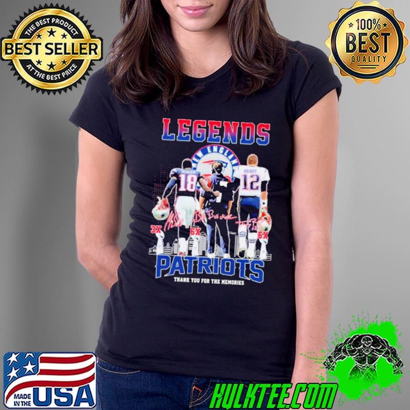 Nice legends Bill Belichick Tom Brady And Matthew Slater New England Patriots Thank You For The Memories Signatures Shirt Ladies Tee Nice legends Bill Belichick Tom Brady And Matthew Slater New England Patriots Thank You For The Memories Signatures Shirt Ladies Tee