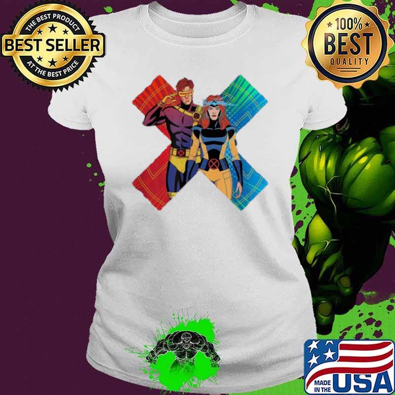 Original cyclops And Jean Grey X men 97 Promotional Art X Logo shirt