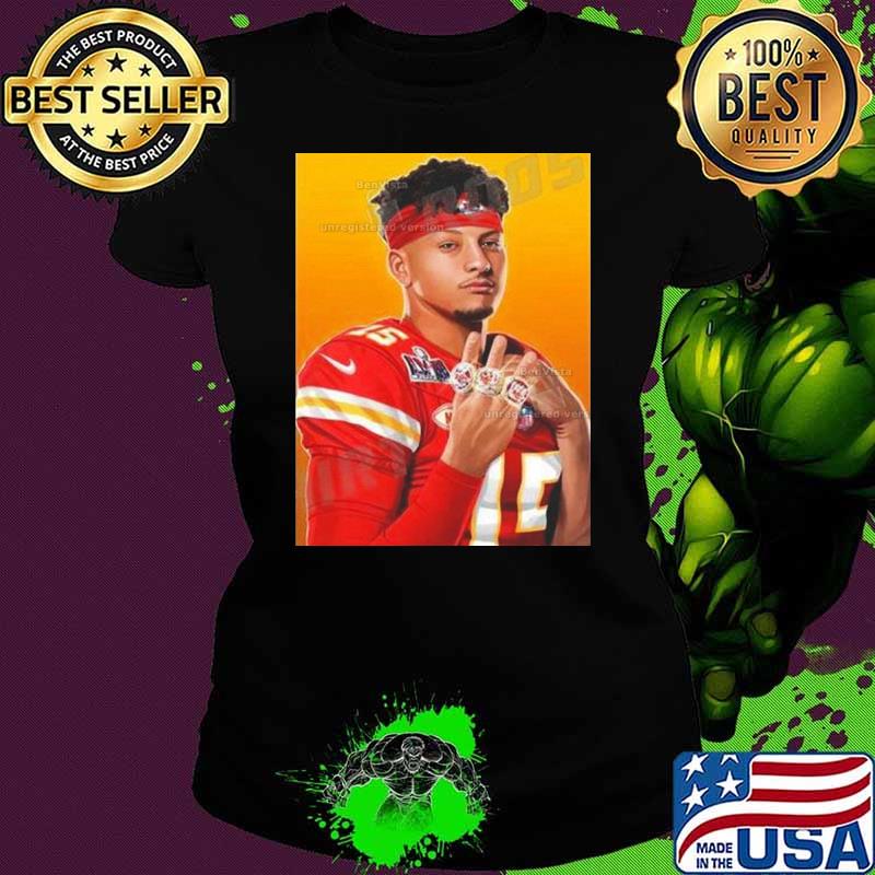 Patrick Mahomes MVP Kansas City Chiefs 3 Rings Super Bowl LVIII Champions Shirt Ladies tee Patrick Mahomes MVP Kansas City Chiefs 3 Rings Super Bowl LVIII Champions Shirt Ladies tee