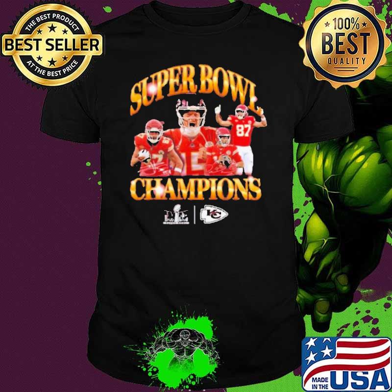 Patrick Mahomes & Travis Kelce Kansas City Chiefs Super Bowl Lviii Champions Retro Duo T-shirt