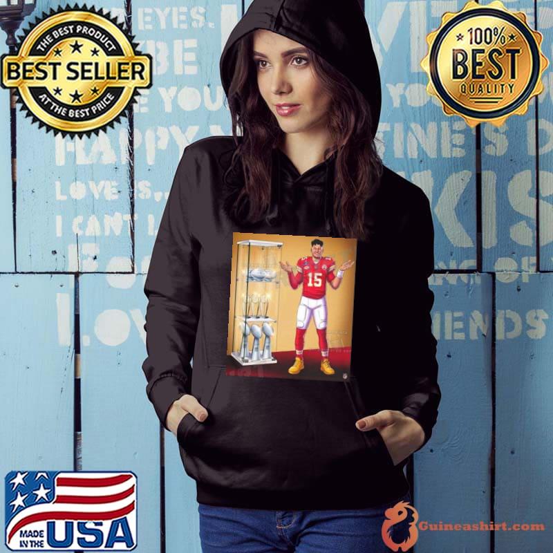 Patrick Mahomes Trophy Super Bowl LVIII 2024 Shirt Hoodie Patrick Mahomes Trophy Super Bowl LVIII 2024 Shirt Hoodie