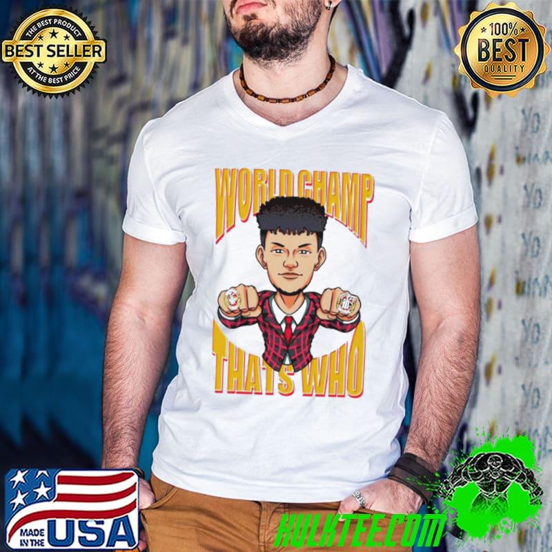 Patrick Mahomes world champ that’s who s Guys V Neck Patrick Mahomes world champ that’s who s Guys V Neck