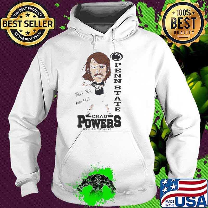 Penn State Chad Powers Run-On Tryouts Shirt Eli Manning Think Fast Run Fast Shirts