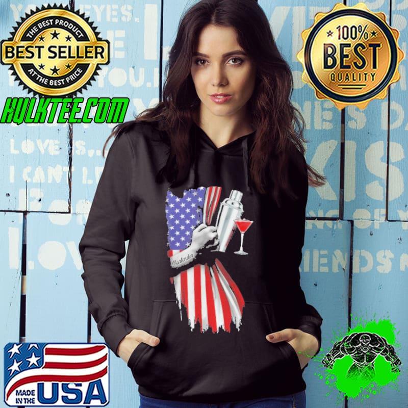 Proud Bartender American flag shirt