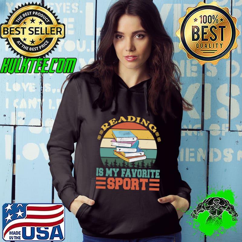 Reading Is My Favorite Sport Books Vintage Sunset T-Shirt