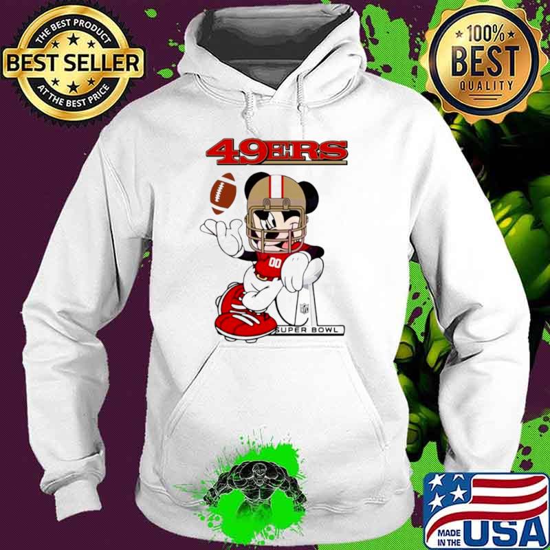 San Francisco 49ers Mickey Mouse Super Bowl LVIII Shirt Hoodie San Francisco 49ers Mickey Mouse Super Bowl LVIII Shirt Hoodie