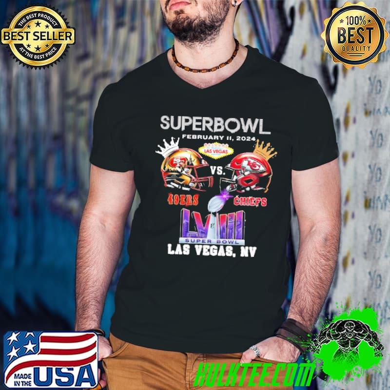 San Francisco 49Ers vs Kansas City Chiefs Super Bowl Lviii February 11 2024 Welcome to Fabulous Las Vegas Nevada Shirt Guys V Neck San Francisco 49Ers vs Kansas City Chiefs Super Bowl Lviii February 11 2024 Welcome to Fabulous Las Vegas Nevada Shirt Guys V Neck