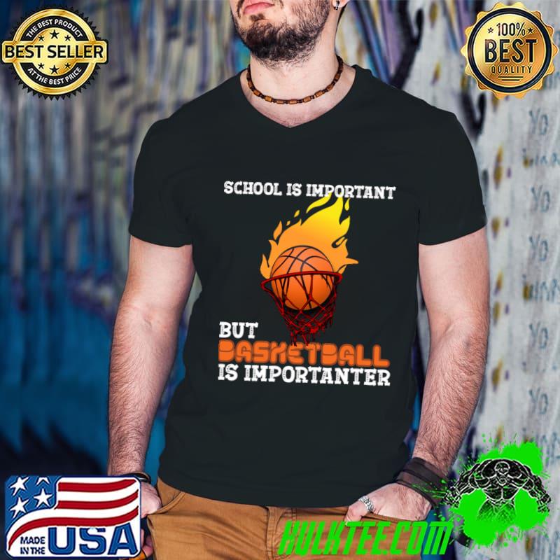 School is important but Basketball is importanter T-Shirt Guys V Neck School is important but Basketball is importanter T-Shirt Guys V Neck