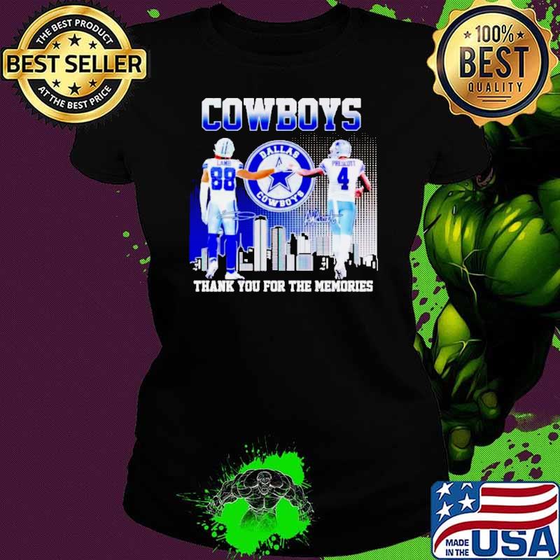 Skyline Dallas Cowboys Ceedee Lamb And Dak Prescott Thank You For The Memories Shirt