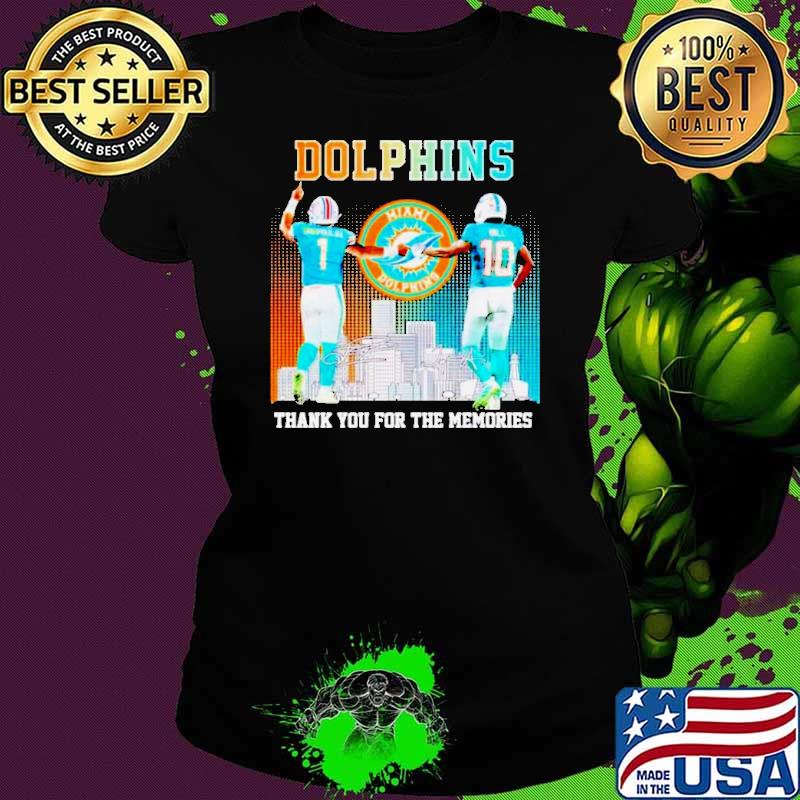 Skyline Miami Dolphins Tua Tagovailoa And Tyreek Hill Thank You For The Memories Shirt