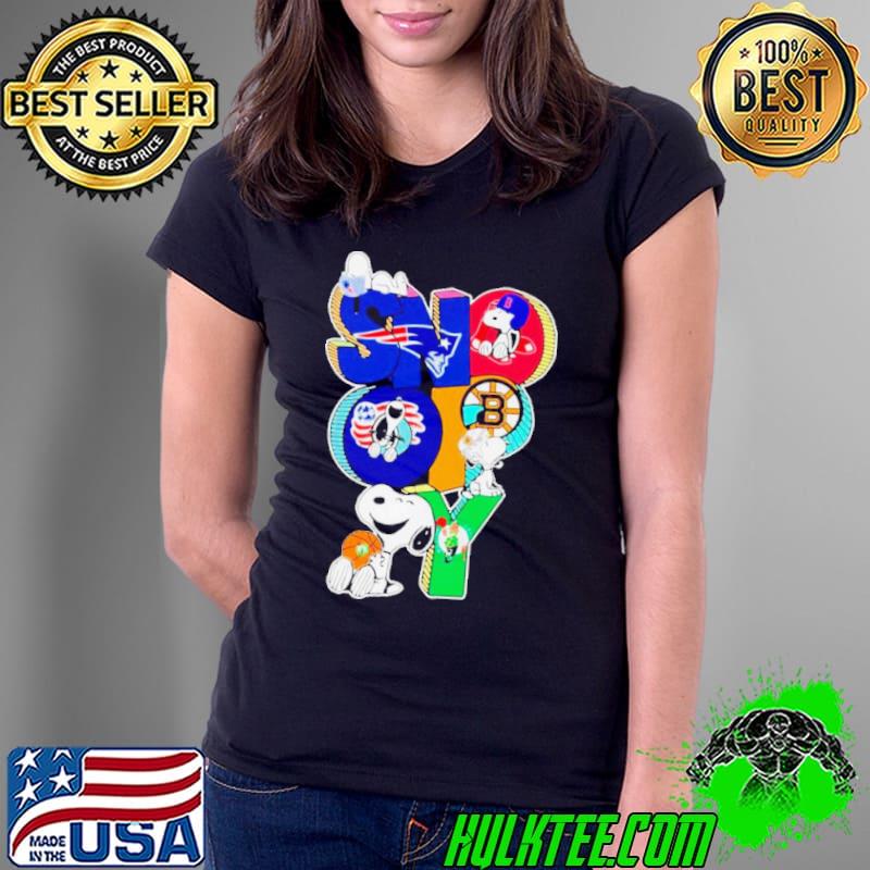 Snoopy Boston sports team logo shirt