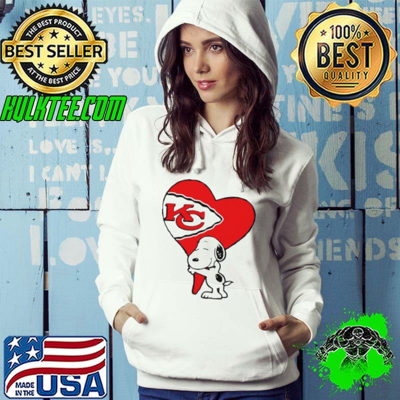 Snoopy KC Kansas City Chiefs heart love cartoon football s Hoodie Snoopy KC Kansas City Chiefs heart love cartoon football s Hoodie