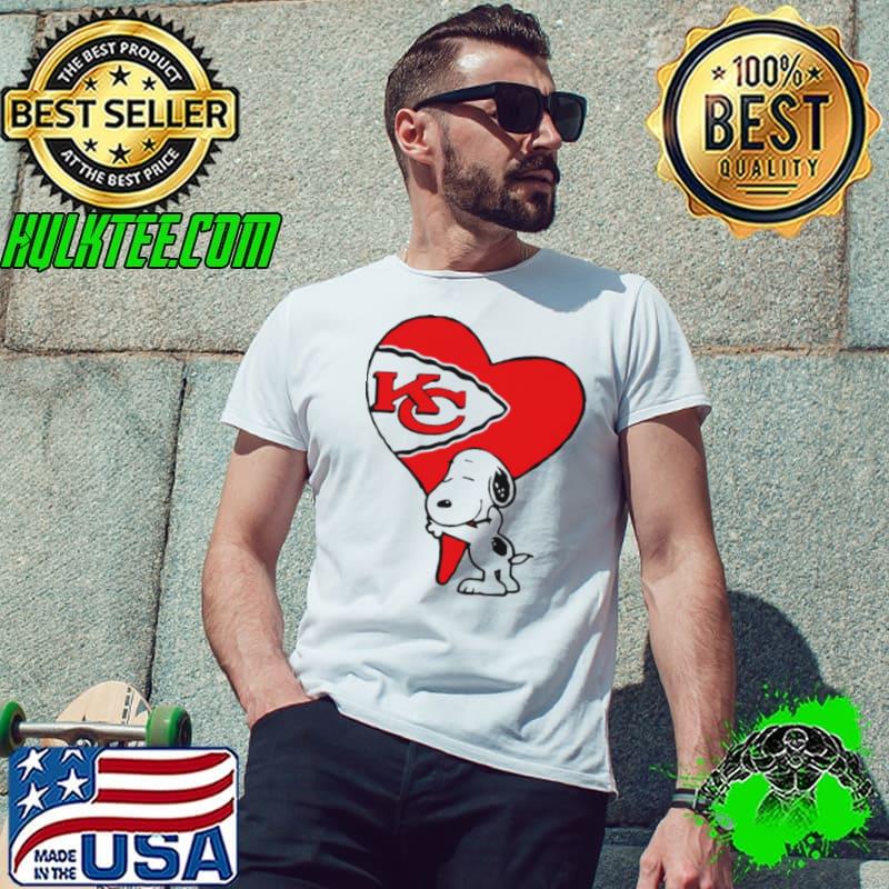 Snoopy KC Kansas City Chiefs heart love cartoon football shirt