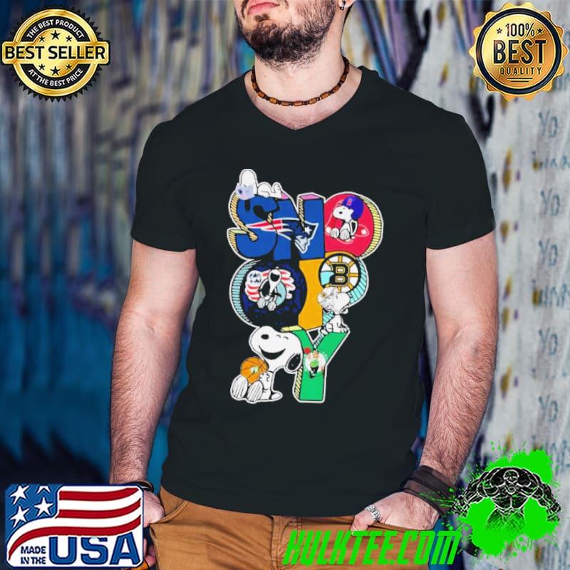 Snoopy Patriots Red Sox Bruins And Celtics Shirt