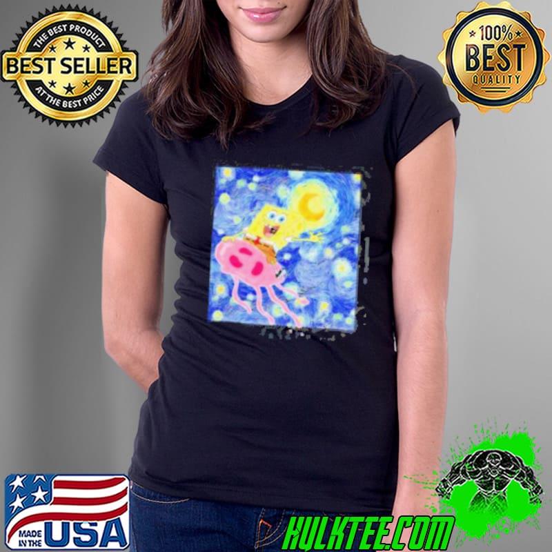 SpongeBob SquarePants Jellyfish Fields Starry Night shirt