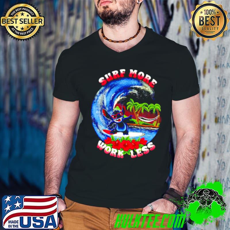 Stitch surf more work less s Guys V Neck Stitch surf more work less s Guys V Neck