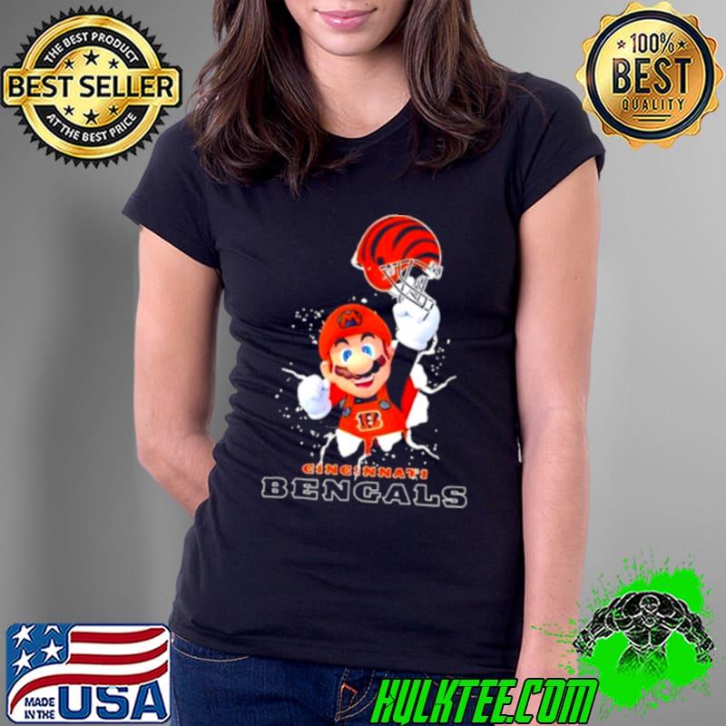 Super Mario X Nfl Cincinnati Bengals Football shirt