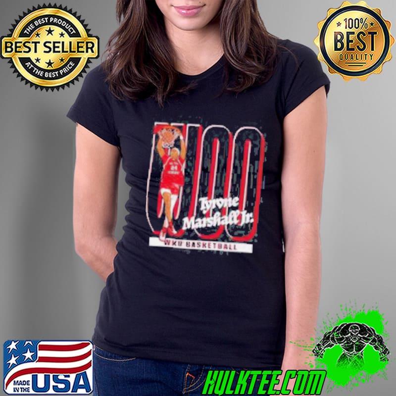 Tyrone Marshall Jr. Woo cartoon shirt