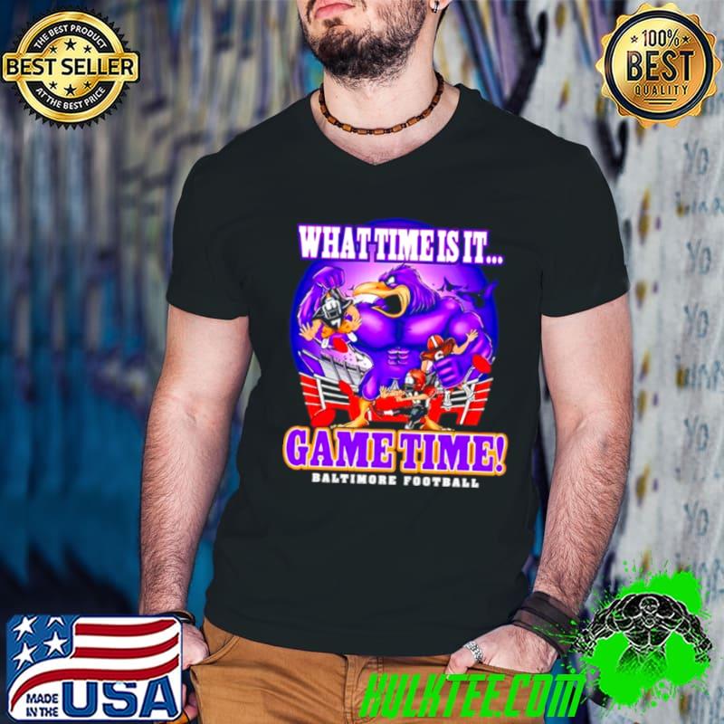 What-time-is-it-game-time-Baltimore-football-s Guys V Neck What-time-is-it-game-time-Baltimore-football-s Guys V Neck