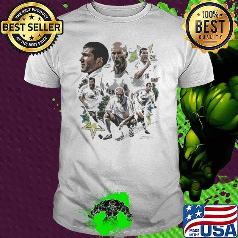 Zinedine Zidane Real Madrid Legendary Football Player Game Changer Signature shirt