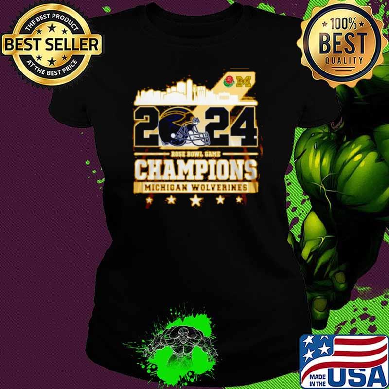 2024 Rose Bowl Game Champions Michigan Wolverines Shirt Ladies tee 2024 Rose Bowl Game Champions Michigan Wolverines Shirt Ladies tee