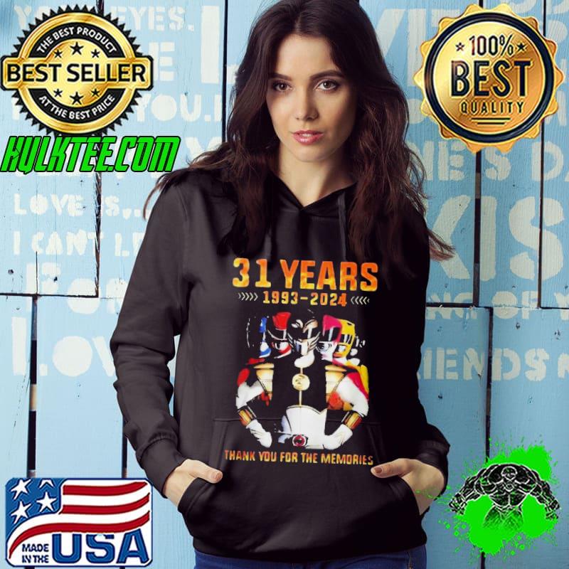 31 Years 1993 2024 Power Rangers Thank You For The Memories Signatures Shirt