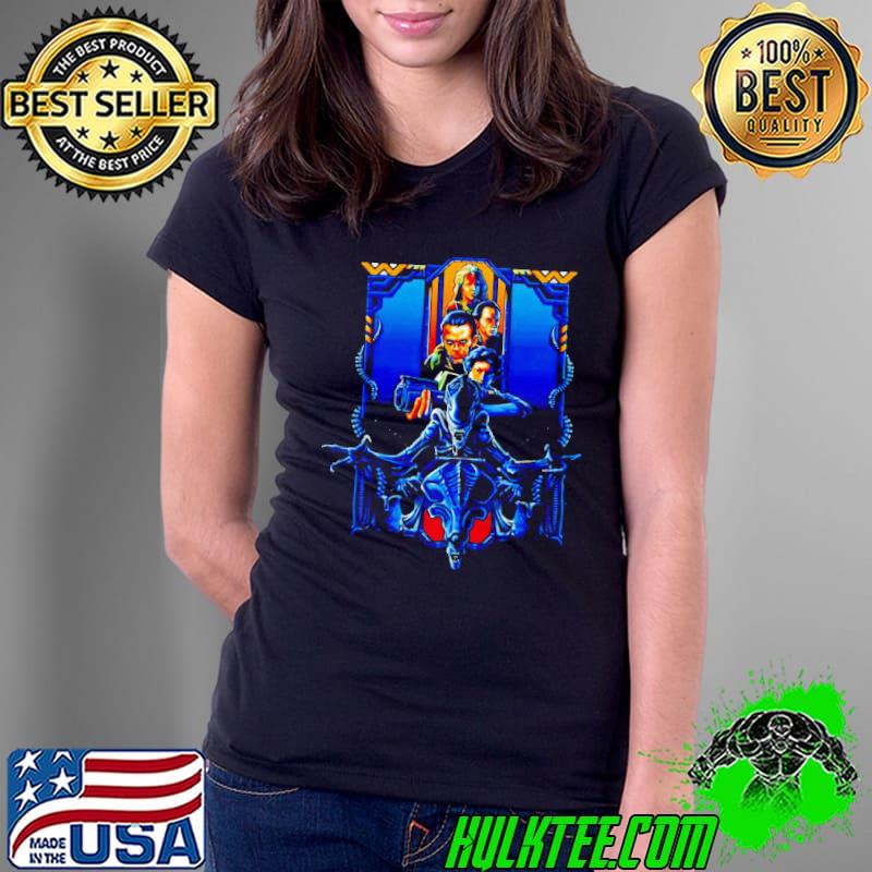 Alien franchise in the style of the Enter the Dragon shirt