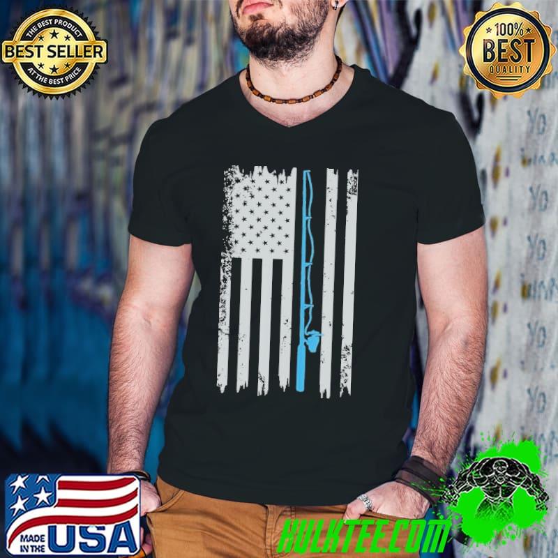 American Flag Fishing Vintage Fisherman Shirt