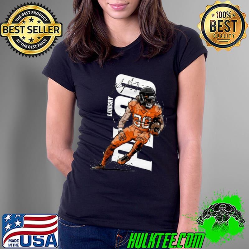 American football running back signature phillip lindsay T-Shirt