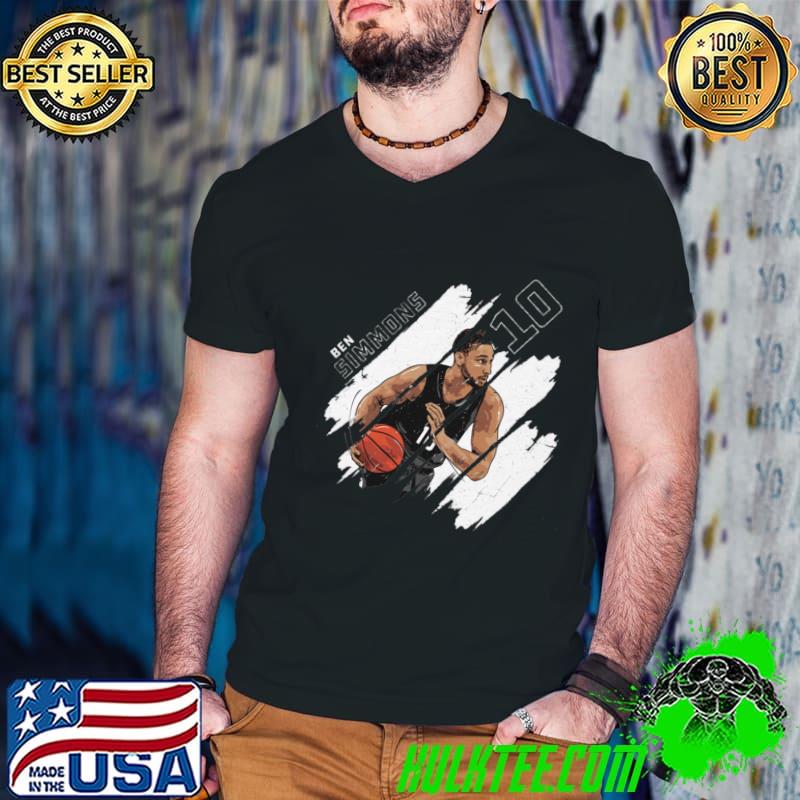 Australian professional basketball player for the Brooklyn Nets ben simmons stripes T-Shirt Guys V Neck Australian professional basketball player for the Brooklyn Nets ben simmons stripes T-Shirt Guys V Neck