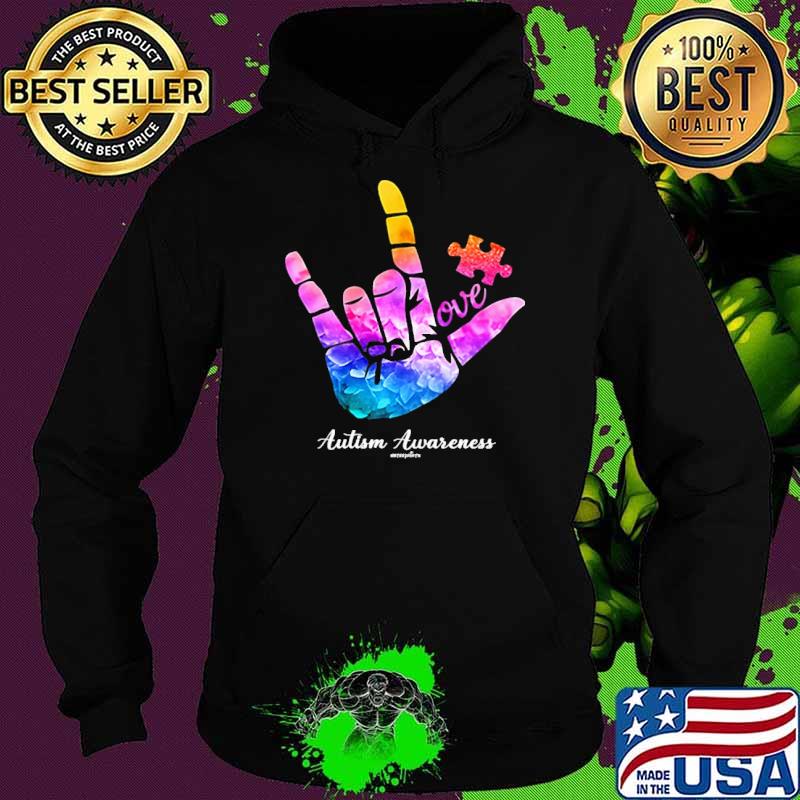 Autism Awareness Love HAnd rock s Hoodie Autism Awareness Love HAnd rock s Hoodie
