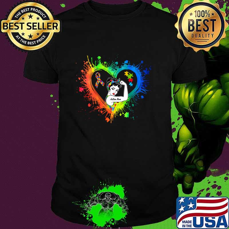 Autism Awareness Strong Woman Heart Watercolor T-Shirt Unisex Autism Awareness Strong Woman Heart Watercolor T-Shirt Unisex