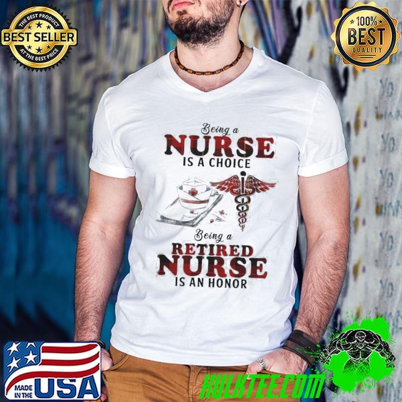 Being a retired Nurse is an honor red plaid shirt
