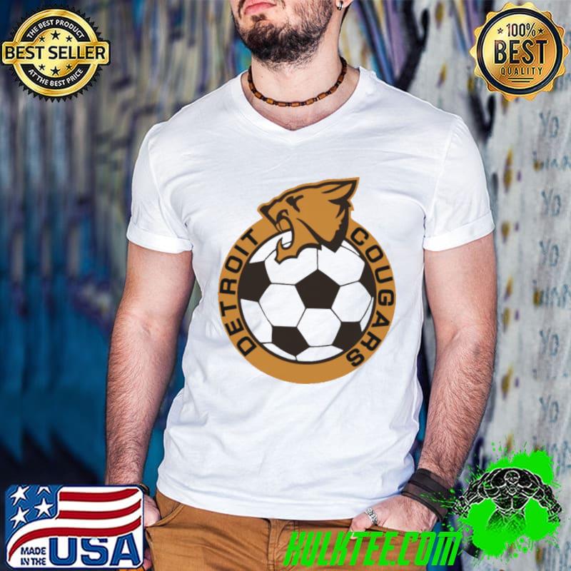 Best Detroit Cougars Soccer Vintage Logo s Guys V Neck Best Detroit Cougars Soccer Vintage Logo s Guys V Neck