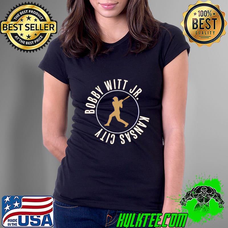 Bobby Witt Jr. Swing Circle American professional baseball shortstop Kansas City Royals T-Shirt Ladies Tee Bobby Witt Jr. Swing Circle American professional baseball shortstop Kansas City Royals T-Shirt Ladies Tee