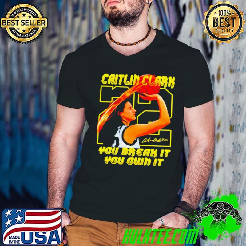 Caitlin Clark you break it you own it signature s Guys V Neck Caitlin Clark you break it you own it signature s Guys V Neck