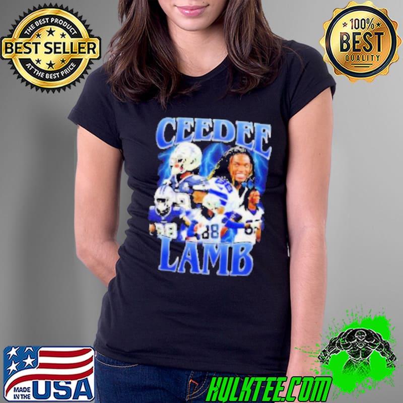 CeeDee Lamb number 88 Dallas Cowboys football player portrait lightning shirt