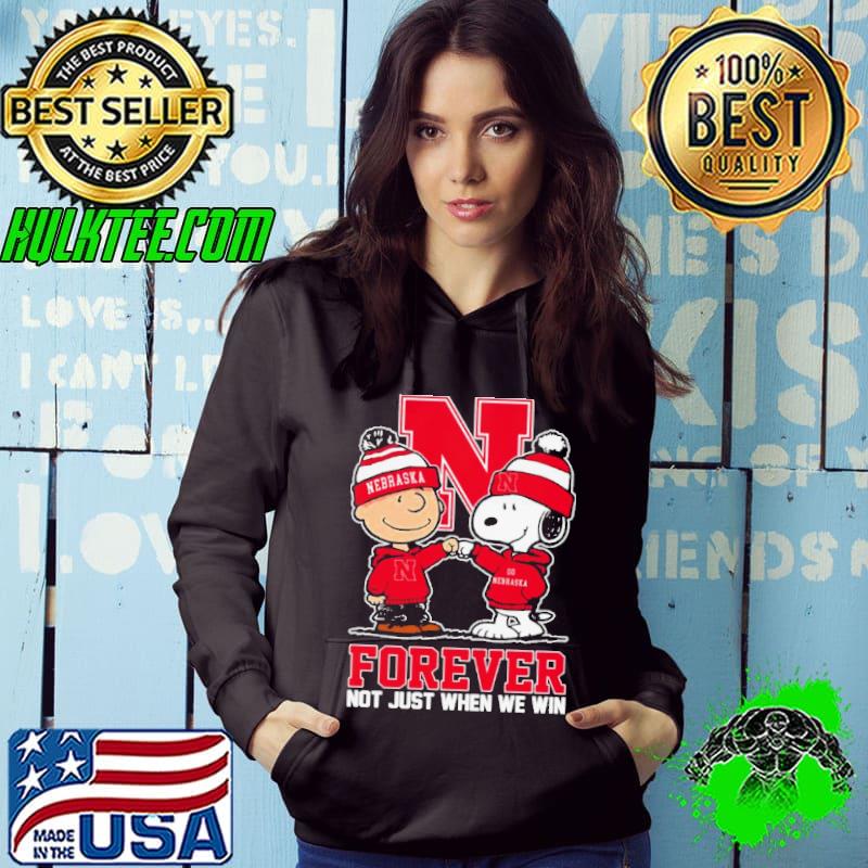 Charlie Brown And Snoopy Nebraska Cornhuskers Forever Not Just When We Win Shirt