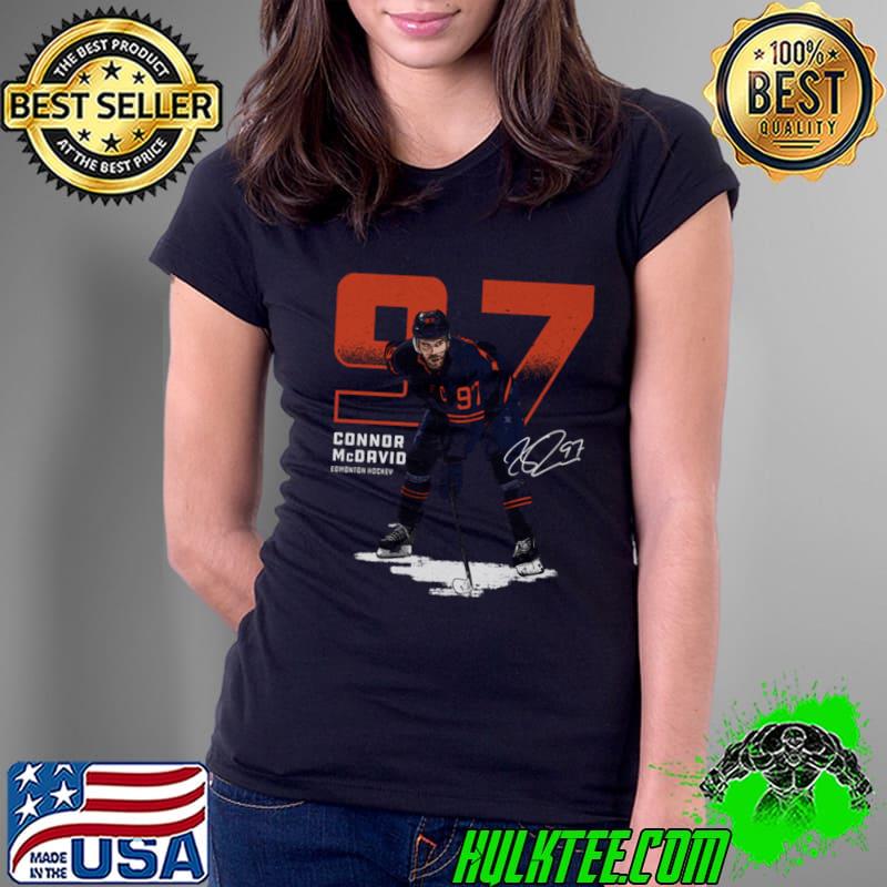 Connor Mcdavid Signature Canadian professional ice hockey centre Edmonton Outline T-Shirt Ladies Tee Connor Mcdavid Signature Canadian professional ice hockey centre Edmonton Outline T-Shirt Ladies Tee
