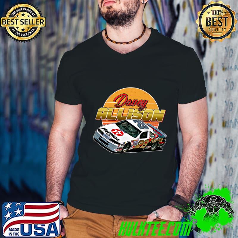 Davey Allison 28 80S Retro American NASCAR driver T-Shirt Guys V Neck Davey Allison 28 80S Retro American NASCAR driver T-Shirt Guys V Neck