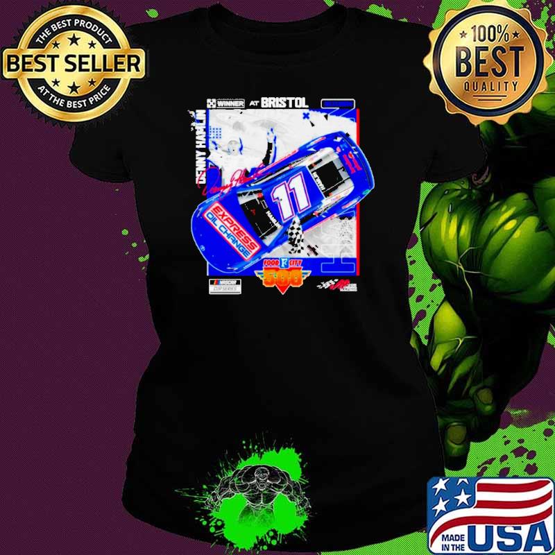 Denny Hamlin Checkered Flag Sports 2024 Food City 500 Race Win s Ladies tee Denny Hamlin Checkered Flag Sports 2024 Food City 500 Race Win s Ladies tee
