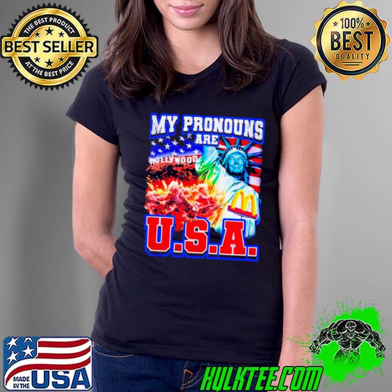 Donald Trump my Pronouns Are U.S.A. shirt