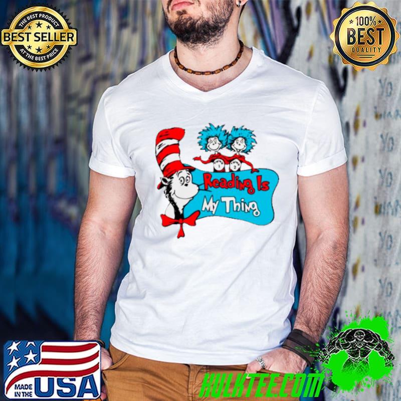 Dr Seuss reading is my thing s Guys V Neck Dr Seuss reading is my thing s Guys V Neck