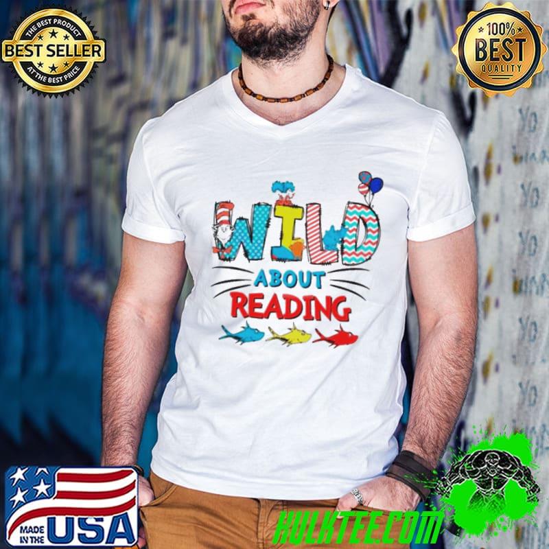Dr Seuss wild about reading s Guys V Neck Dr Seuss wild about reading s Guys V Neck