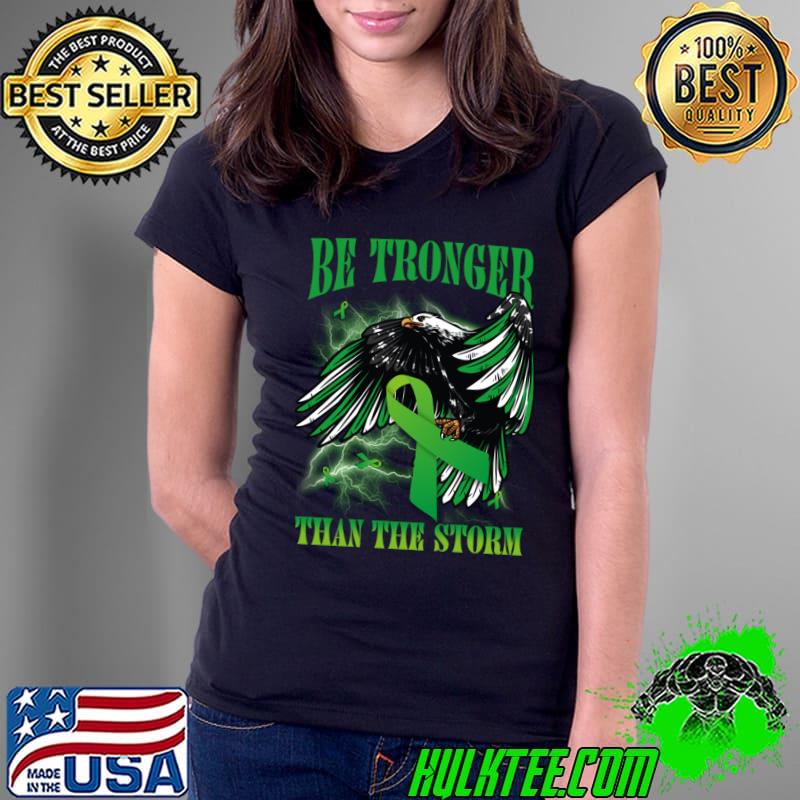 Eagle Be Stronger Than The Storm Mental Health Awareness Ribbon T-Shirt