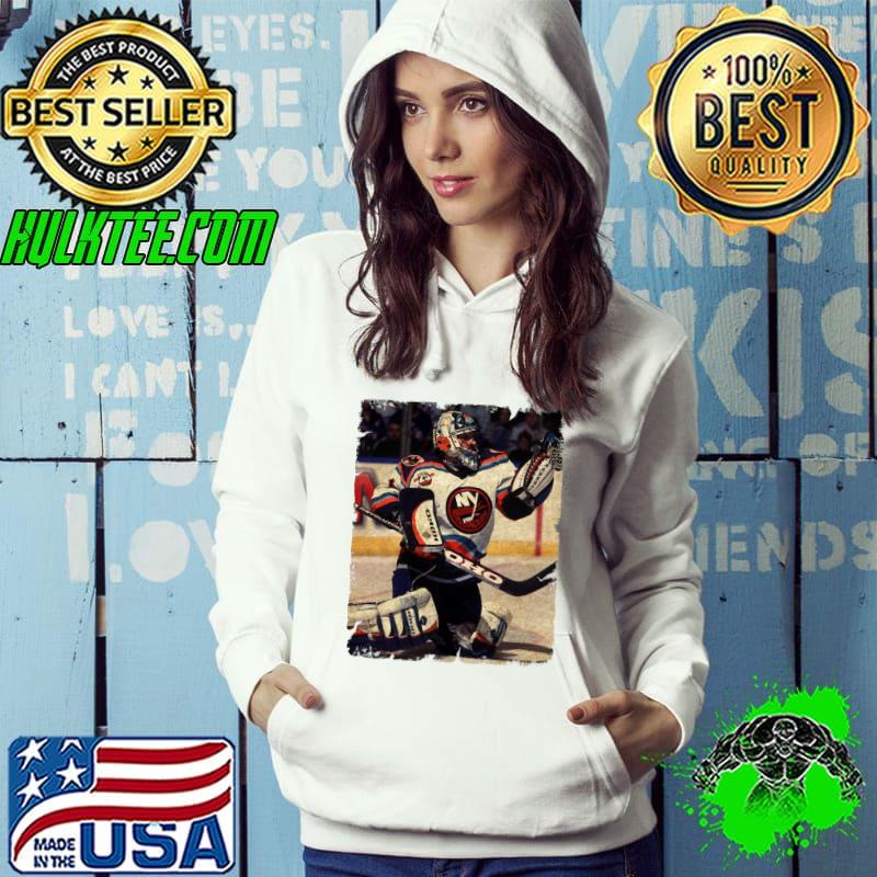 Eric Fichaud Canadian former professional ice hockey goaltender New York Islanders 1998 T-Shirt Hoodie Eric Fichaud Canadian former professional ice hockey goaltender New York Islanders 1998 T-Shirt Hoodie