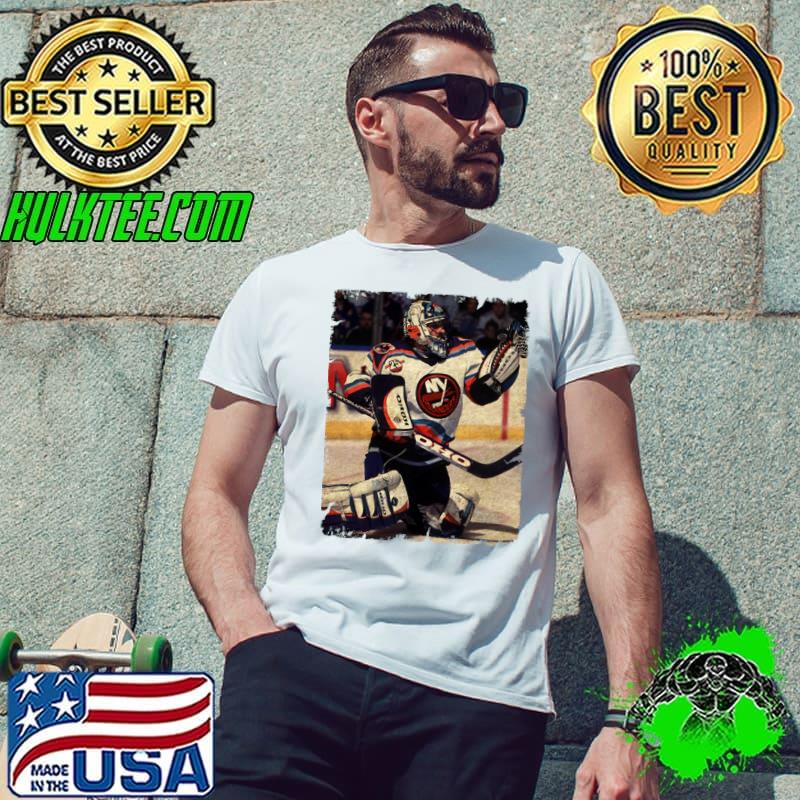 Eric Fichaud Canadian former professional ice hockey goaltender New York Islanders 1998 T-Shirt
