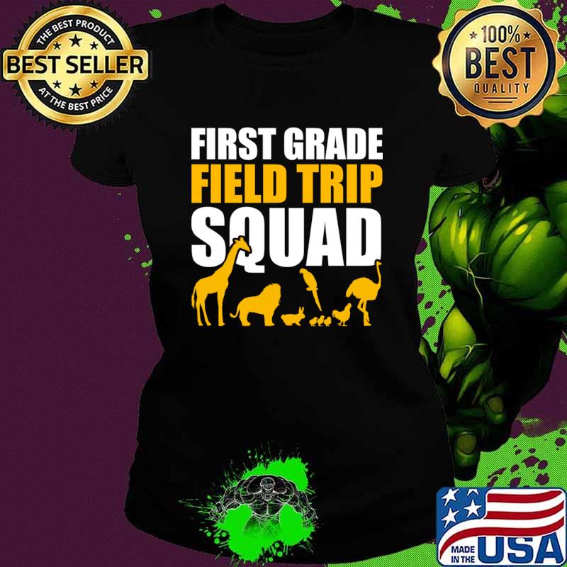 First Grade Field Trip Squad Grade Zoo Crew Safari T-Shirt