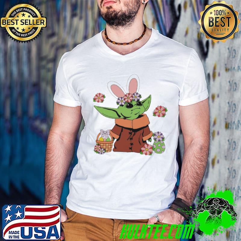 Floral Baby Yoda Easter Eggs s Guys V Neck Floral Baby Yoda Easter Eggs s Guys V Neck