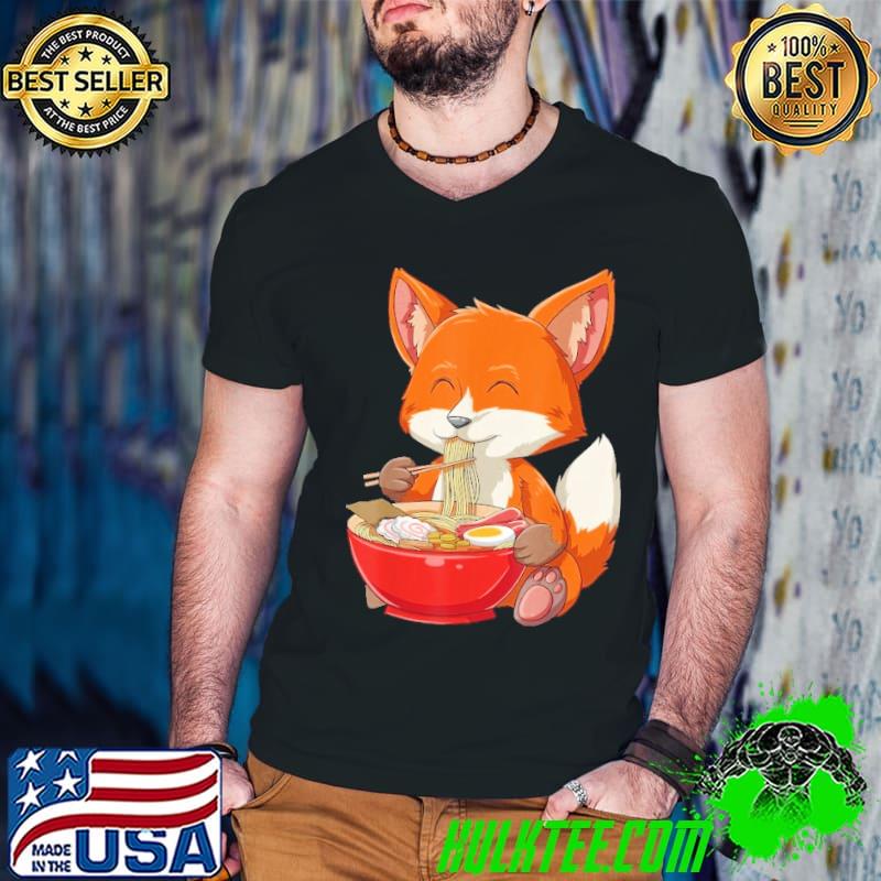 Fox Eating Ramen Noodle Lovers Fox Themed Shirt Fox Eating Ramen Noodle Lovers Fox Themed Shirt